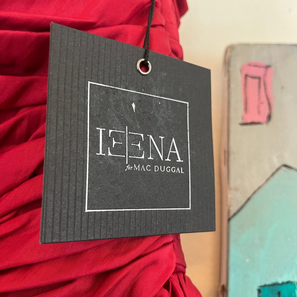 IEENA for Mac Duggal One Shoulder Red Gown. Prom perfect #11312 - Picture 3 of 5
